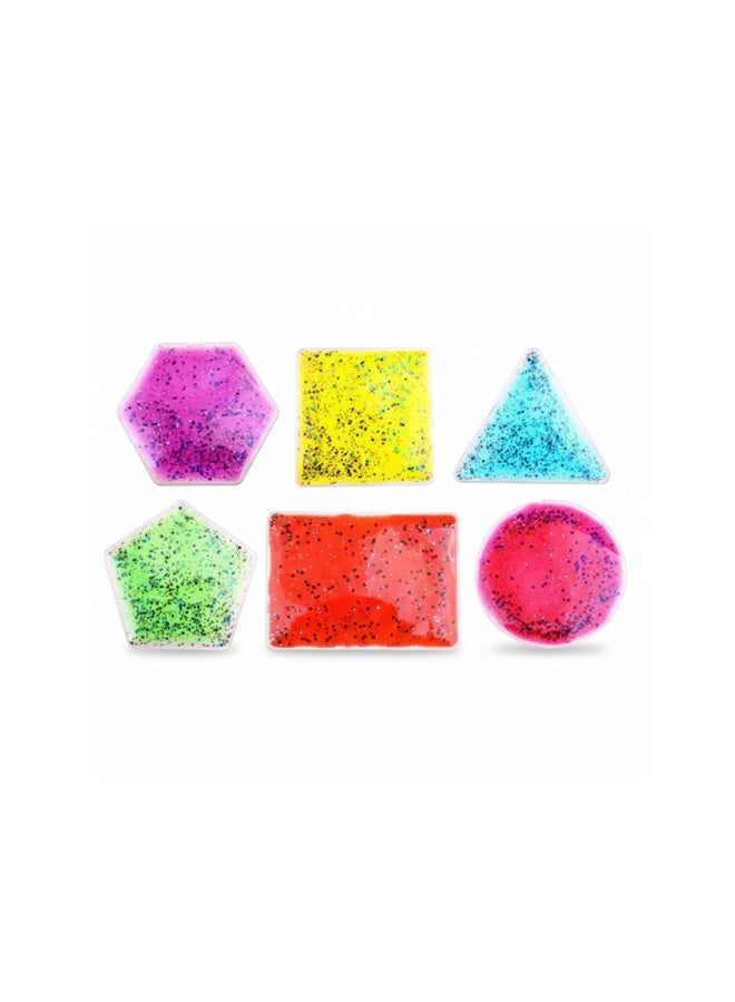 SnuzzleMart Sensory Gel Shape Fidget Toy Set – 6 Pieces Pack - Image 1